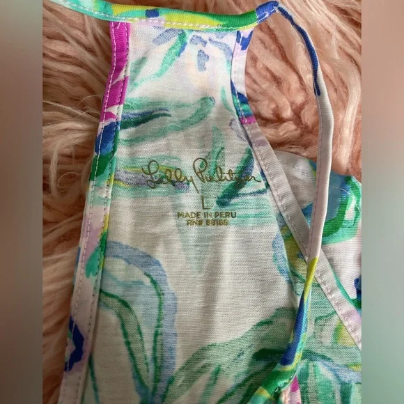 EUC- Lilly Pulitzer Billie Ruffle Amethyst Tint Mermaid Sleeveless Dress - Picture 6 of 6